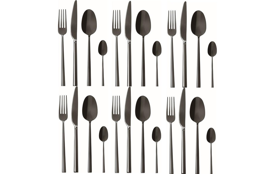 SAMBONET - Besteck-Set Rock 24-teilig, Schwarz