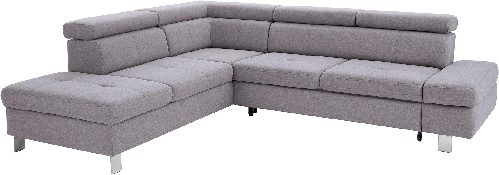 exxpo - sofa fashion Ecksofa, mit Kopf- bzw. Rückenverstellung, wahlweise mit Bettfunktion und Bettkasten