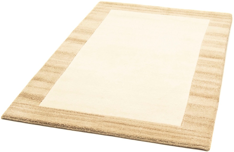 morgenland Wollteppich »Nepal Teppich handgeknüpft beige«, rechteckig, 18 mm Höhe