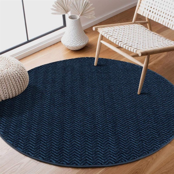 Carpet City Teppich »Fancy«, rund, 12 mm Höhe, Kurzflor, Einfarbig, 3D-Optik, Wohnzimmer