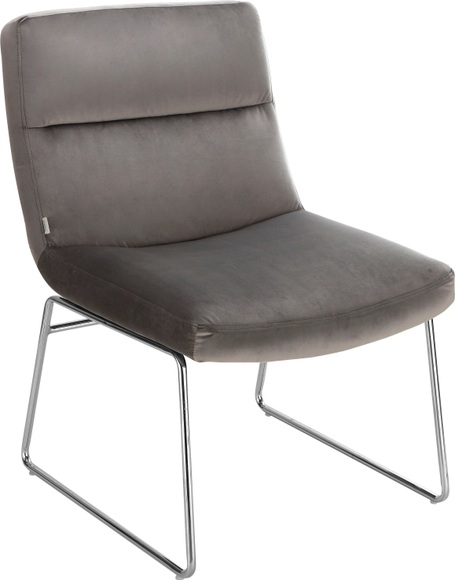 andas Sessel »Gil«, mit einem schönen chromfarbenen Metallgestell, mit einem pflegeleichten Samtvelours Bezug, in drei unterschiedlichen Farbvarianten, Sitzhöhe 47,5 cm