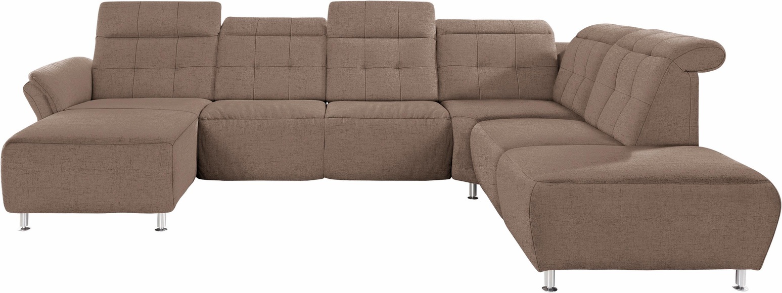 Places of Style Wohnlandschaft »Manhattan«, 2 Sitze mit elektrischer Relaxfunktion, verstellbare Armlehnen