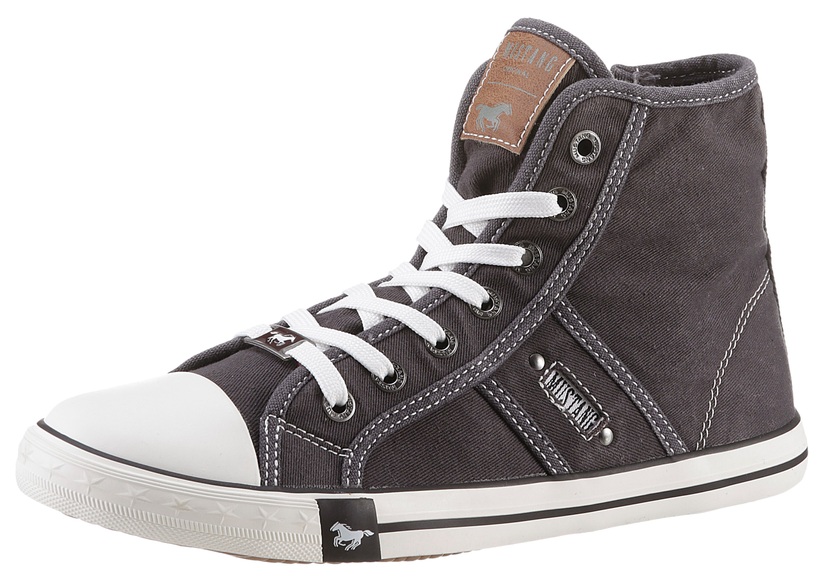 Mustang Shoes Sneaker »High-Top-Sneaker, Freizeitschuh«, High Top-Sneaker, Schnürschuh mit Label in der Laufsohle