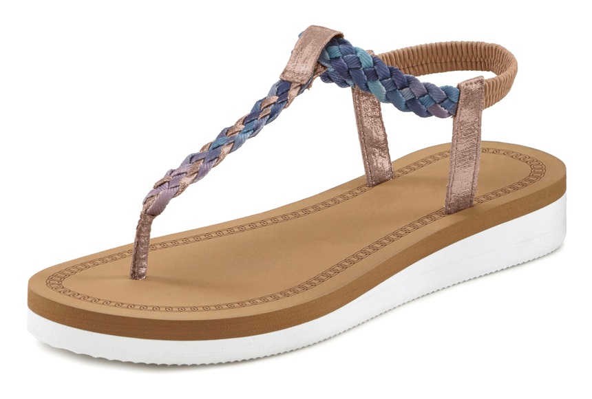 Venice Beach Zehentrenner, Sandale mit modischem Print vegan