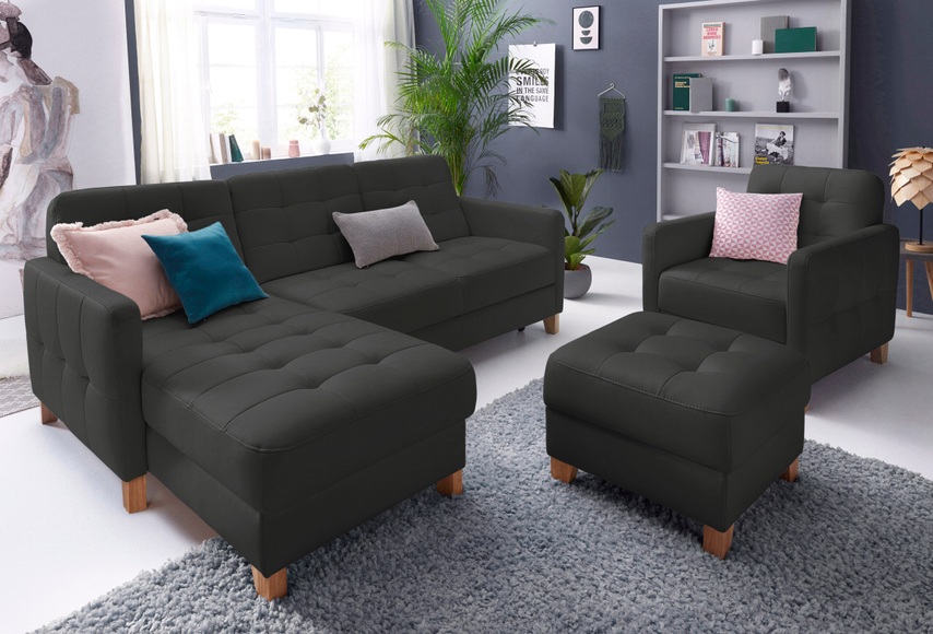 exxpo - sofa fashion Ecksofa, wahlweise mit Bettfunktion