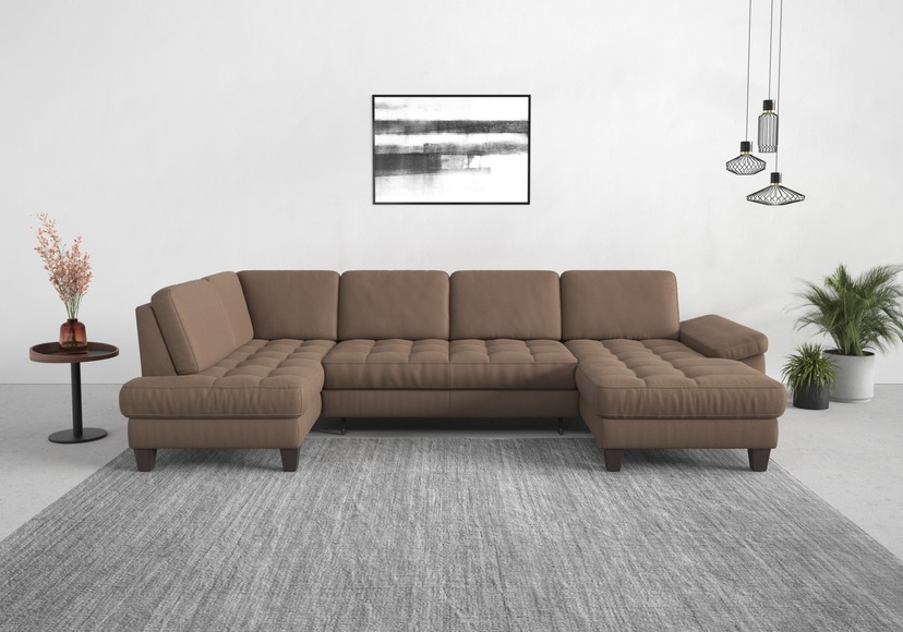 sit&more Wohnlandschaft, wahlweise mit Bettfunktion, Bettkasten, Sitztiefenverstellung