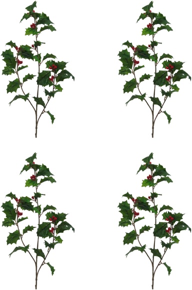 Creativ green Winterliche Kunstpflanze »Weihnachtsdeko«, (4 St.), Zweig mit Beeren, 4er-Set