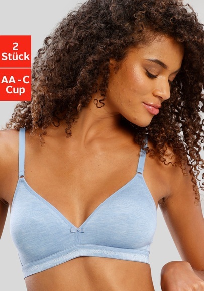 petite fleur Bralette-BH, aus seidig glänzendem Modal dope dyed