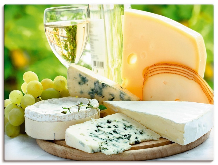 Artland Wandbild »Käse & Wein«