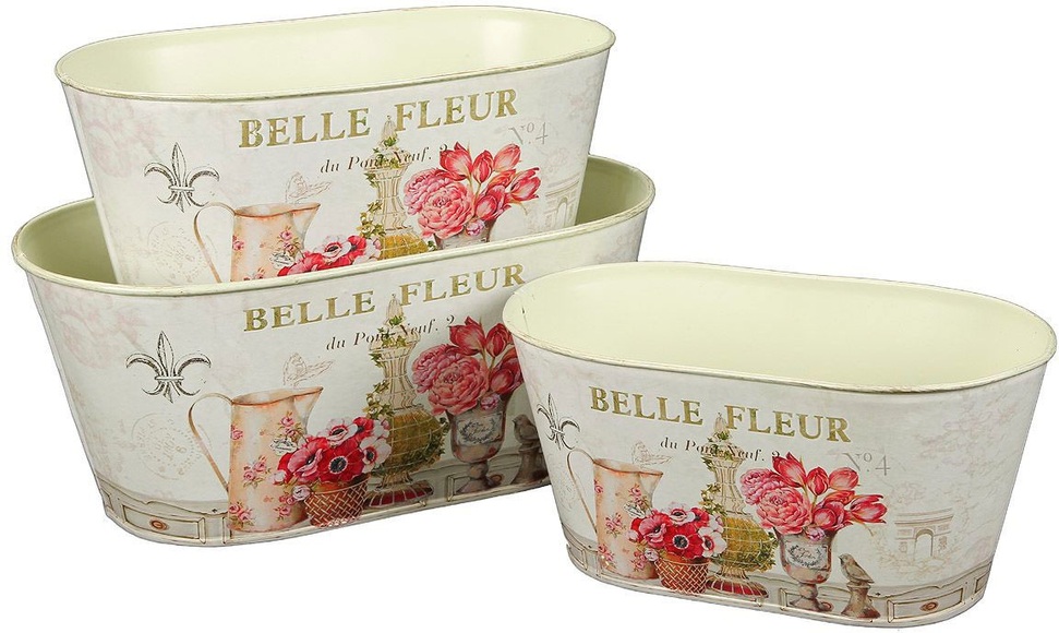 Ambiente Haus Übertopf »Fleur-Blumentopf 3er Set«