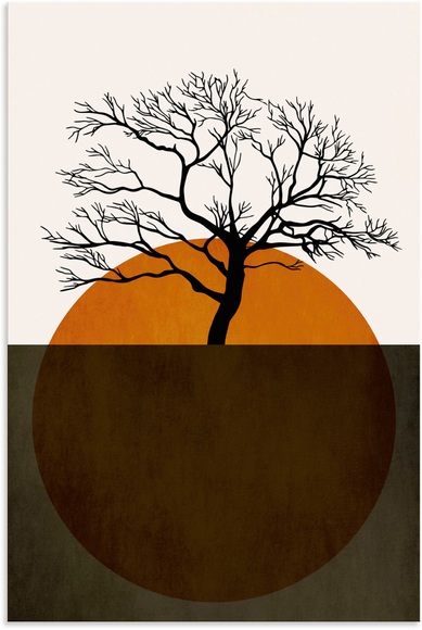 Artland Wandbild »Sonniger Tag der Stille«, Baumbilder, (1 St.), in vielen Grössen & Produktarten - Alubild / Outdoorbild für den Aussenbereich, Leinwandbild, Poster, Wandaufkleber / Wandtattoo auch für Badezimmer geeignet