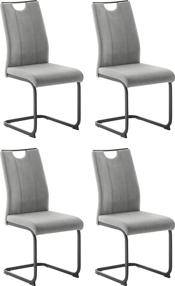 MCA furniture Freischwinger »MCA TERESINA Schwingstuhl mit Griffloch«, Feingewebe, Griffloch