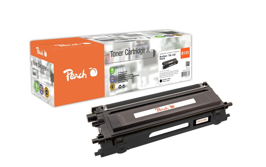 Peach Tonermodul schwarz kompatibel zu Brother TN-135BK, TN-135