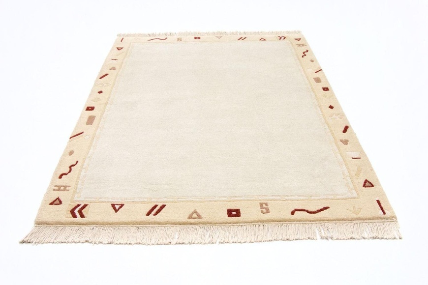 morgenland Wollteppich »Nepal Teppich handgeknüpft beige«, rechteckig, 18 mm Höhe, handgeknüpft