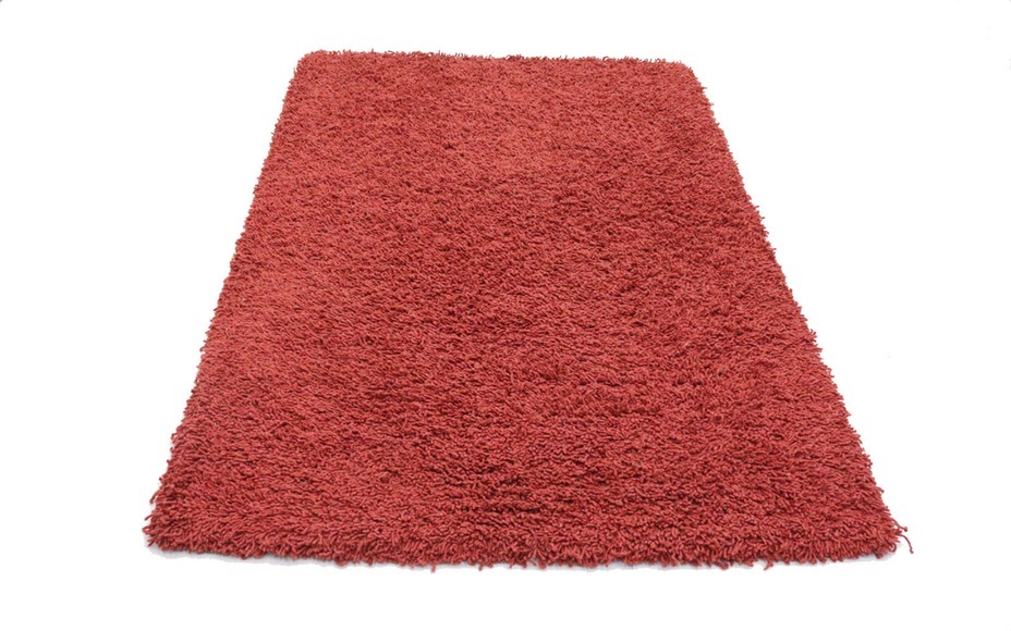morgenland Wollteppich »Shaggy Teppich handgewebt rot«, rechteckig, 40 mm Höhe
