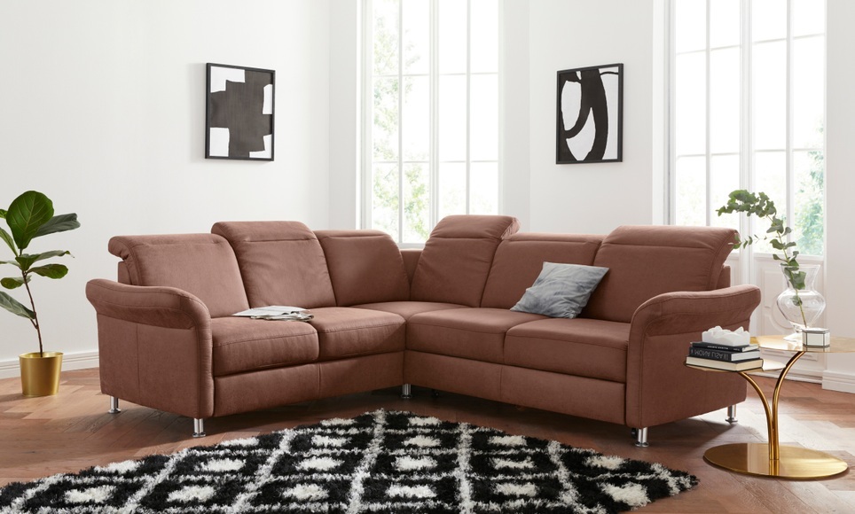 sit&more Ecksofa, inklusive Federkern, wahlweise mit Kopfteilverstellung, Bettfunktion und Schubladenstauraum
