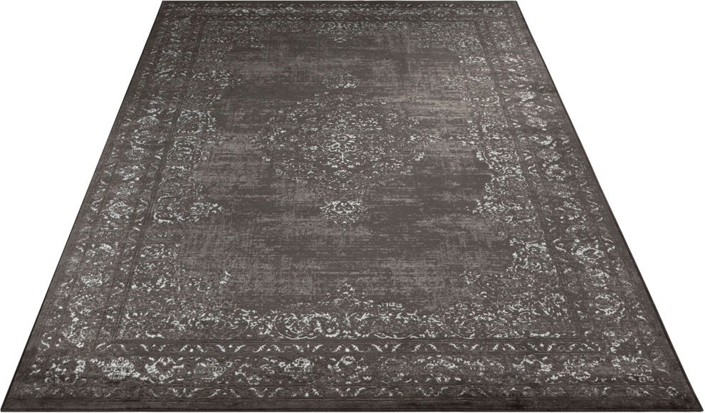 ELLE DECORATION Designteppich »Berseba«, rechteckig, 4 mm Höhe, Samtiger Kurzflor, Seiden Optik, Vintage Design, Wohnzimmer, Schlafzimmer, Robust, Pflegeleicht