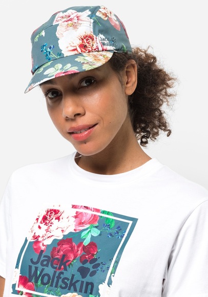 Jack Wolfskin Basecap Frauen Flower Cap Women one size teal grey all over teal grey all over