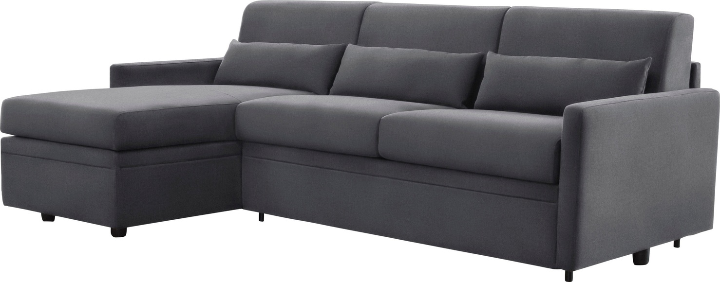 INOSIGN Ecksofa »Avellino«, mit Bettfunktion, inkl. Matratze und klappbaren Metallgestell, Liegefläche 140/208 cm