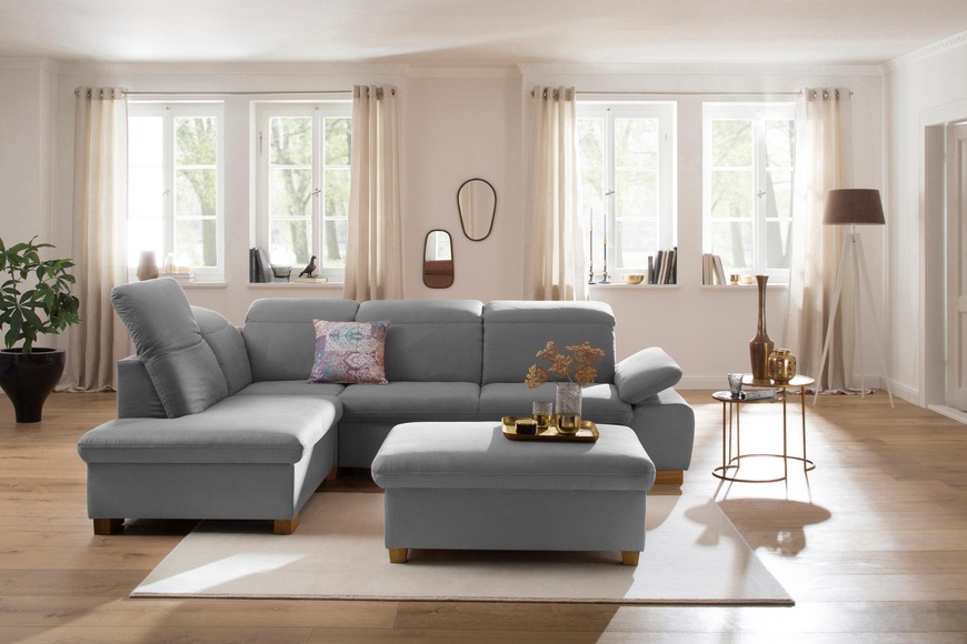 Home affaire Ecksofa »Maven«, mit Ottomane, Kopfteil- und Armlehn-Verstellung, Federkern