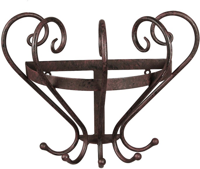 Ambiente Haus Garderobenhaken »Garderobe mit Keramik - antikbraun 34cm«