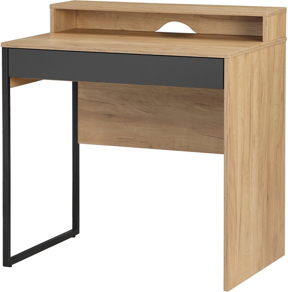 Places of Style Schreibtisch »Moid, Computertisch in modernem Design«, Breite 80 cm, mit Schublade, Kabeldurchlass & Metallkufe