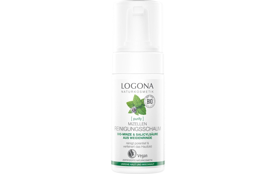 Logona Purify Logona Purify Mizellen Reinigungsschaum Bio-Minze & Salicylsäure aus der Weidenrinde 100.0 ml