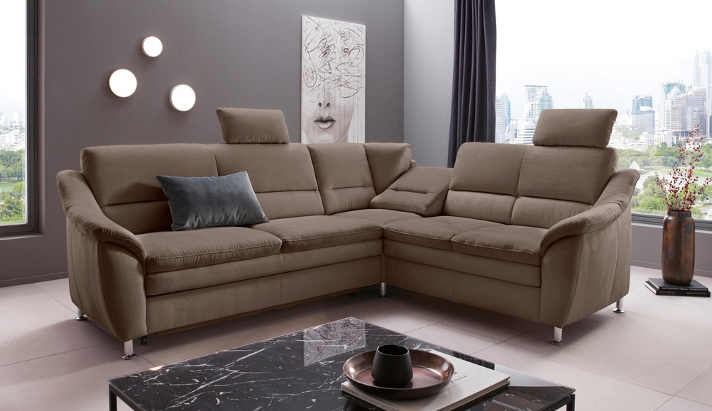 Places of Style Ecksofa »Cardoso«, Federkern, wahlweise mit Bett, Schubkasten, teilweise Relaxfunktion