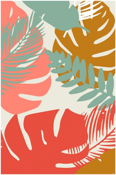 Komar Wandbild »Winter Tropics Black Panther Plants«, (1 St.), Deutsches Premium-Poster Fotopapier mit seidenmatter Oberfläche und hoher Lichtbeständigkeit. Für fotorealistische Drucke mit gestochen scharfen Details und hervorragender Farbbrilla