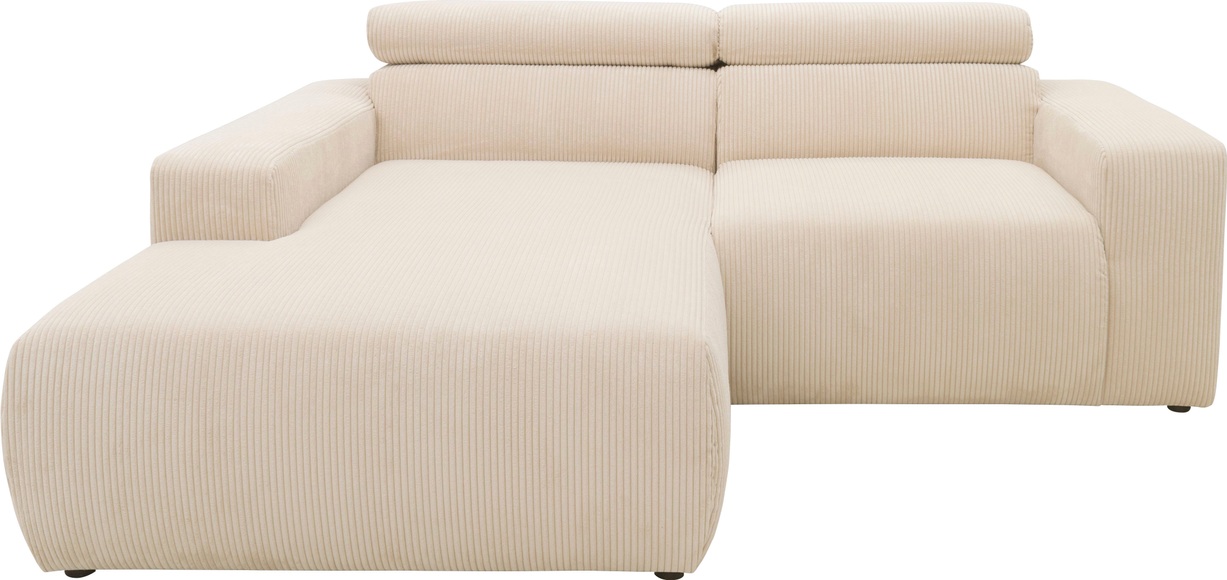 DOMO collection Ecksofa »Brandon kleine Ausführung B/T/H: 214/100/80 cm«, Mit Kopfteilverstellung, auch in Leder und Cord