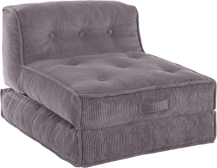 INOSIGN Sessel »Missy«, Loungesessel aus weichem Cord, in 2 Grössen, mit Schlaffunktion und Pouf-Funktion.