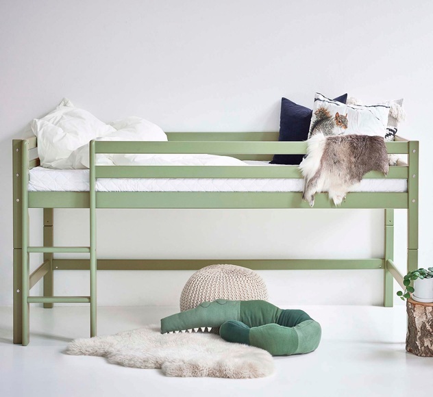 Hoppekids Hochbett »BASIC«, (Set, Bett), umbaubar in ein Einzelbett
