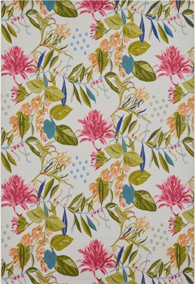 HANSE Home Outdoorteppich »Flowers and Leaves«, rechteckig, 3 mm Höhe, strapazierfähig, robust, pflegeleicht, fussbodenheizungsgeeignet
