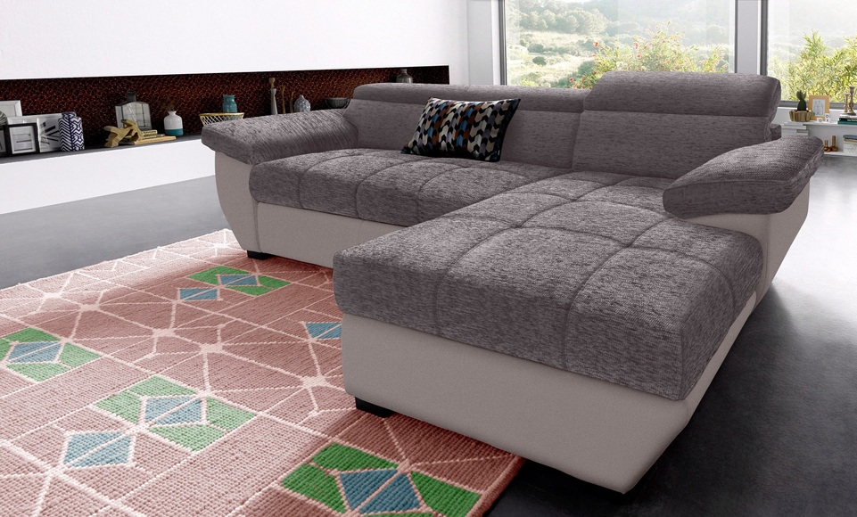 COTTA Ecksofa, inklusive Kopfteilverstellung, wahlweise mit Bettfunktion + Bettkasten