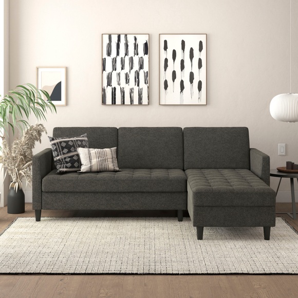 Dorel Home Ecksofa »Presley«, Ecksofa mit Bett-Funktion und Stauraum, verstellbare Rückenlehne