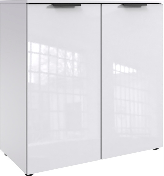 Wimex Kommode »level36 D by fresh to go«, 2-türig mit soft-close Funktion, lackierte Front, schwarze Griffe