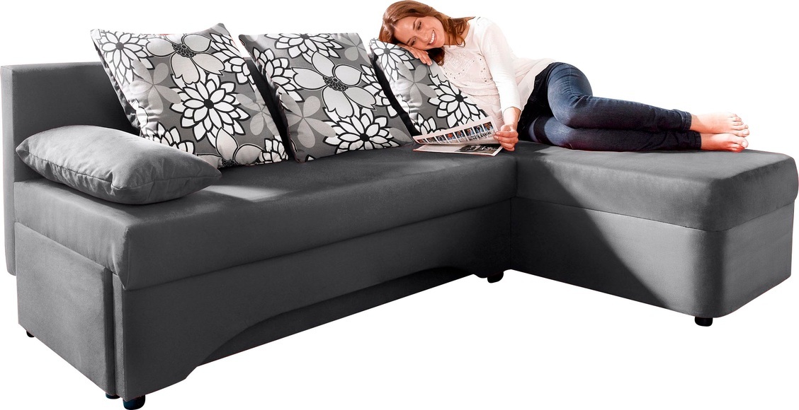 INOSIGN Ecksofa, mit Bettfunktion