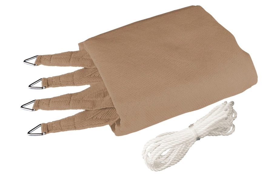 Windhager - Sonnensegel 400 cm, Quadratisch, Schilf