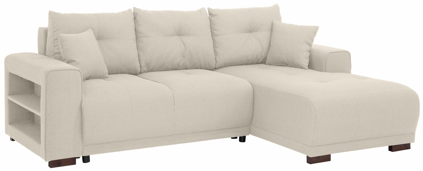 Home affaire Ecksofa »Viborg«, mit Regal in der Armlehne, wahlweise mit Bettfunktion