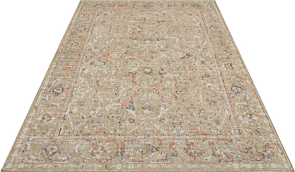 NOURISTAN Outdoorteppich »Sues«, rechteckig, 3 mm Höhe, In- und Outdoor, Faltbar und Waschmaschinenfest, geeignet für Fussbodenheizung, strapazierfähig, robust, pflegeleicht, ringsum gekettelt, kräftige Farben