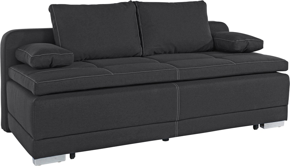 COLLECTION AB Schlafsofa, mit Bettfunktion und Bettkasten, frei im Raum stellbar, inklusive loser Armlehn-und Rückenkissen