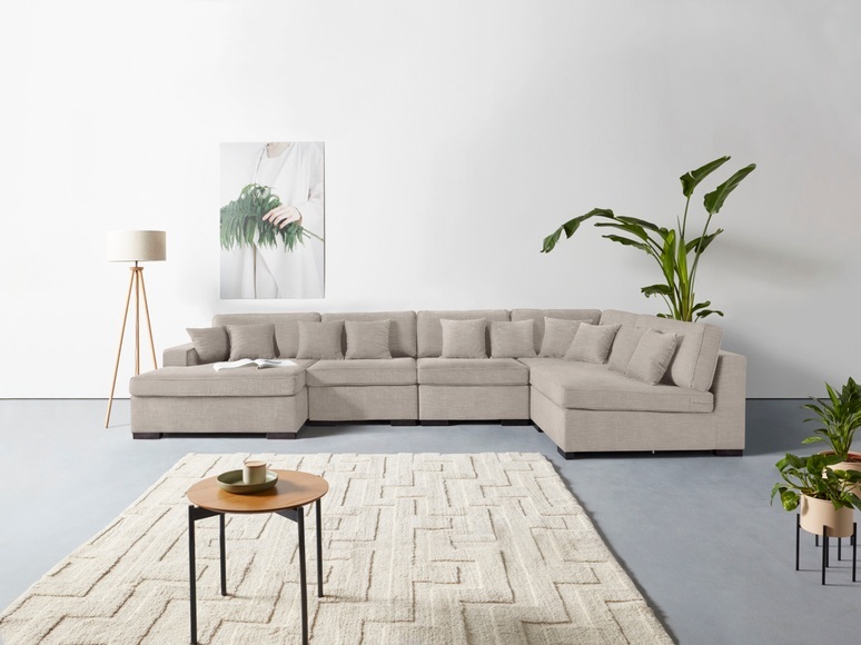 Guido Maria Kretschmer Home&Living Wohnlandschaft »Skara«, (5 St.), Lounge-Sofa mit Federkern-Polsterung, in vielen Bezugsvarianten, auch recycelt