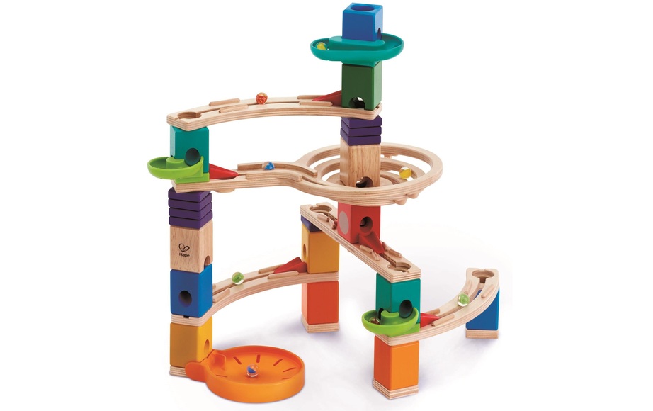 Hape Murmelbahn QUADRILLA CLIFFHANGER 94-teilig aus Holz