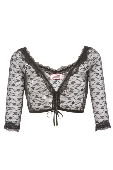 Andreas Gabalier Kollektion Dirndlbluse, Damen mit zarter Tüllspitze