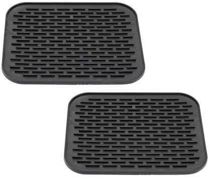 WENKO Abtropfmatte »Minu«, (Set, 2 tlg.), aus hitzebeständigem Silikon