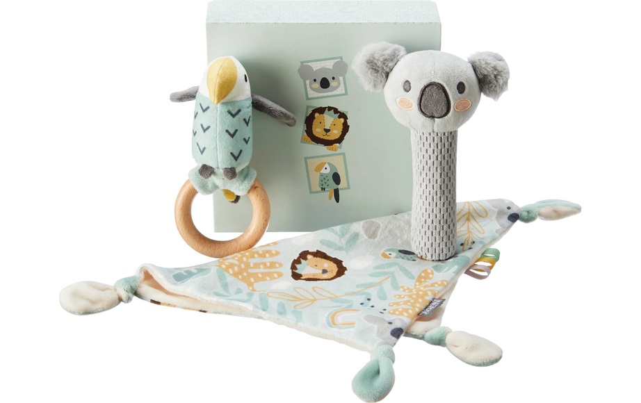 Nuby Schmusetuch »Papagei-Koala-Löwe 3-teilig«