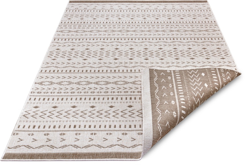 NORTHRUGS Teppich »Kuba«, rechteckig, 5 mm Höhe, In-und Outdoor geeignet, Wohnzimmer, Balkon, Terrasse, Garten, Robust, Pflegeleicht, Flachgewebe, Wendbar