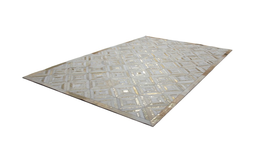 Kayoom Teppich »Spark 410«, rechteckig, 100% Leder, Unikat, fusselarm, Allergiker & Fussbodenheizung geeignet