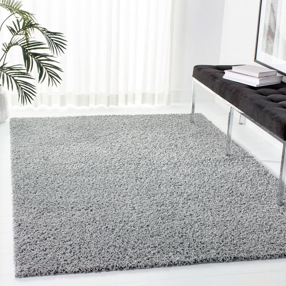 my home Hochflor-Teppich »Jara«, rechteckig, Shaggy, Uni Farben, weiche Qualität, Wohnzimmer