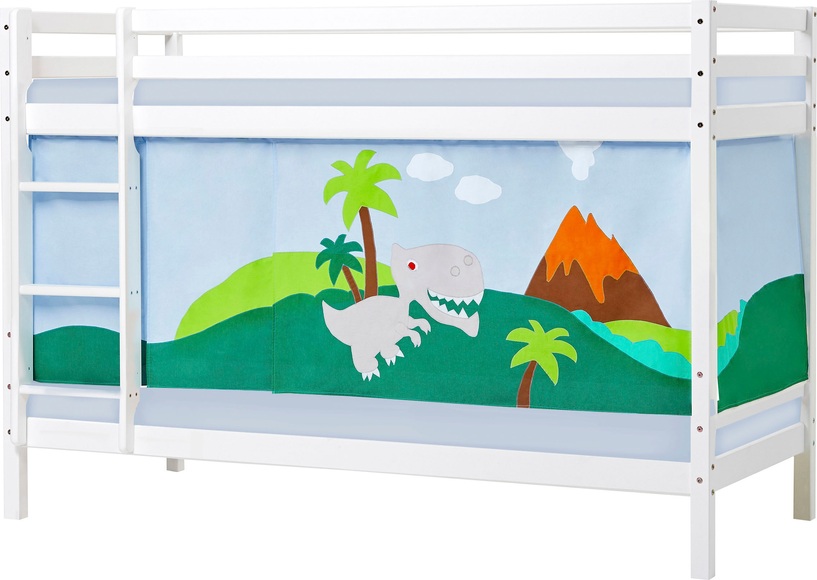 Hoppekids Etagenbett »Dinosaurier«, inkl. Vorhang-Set, Matratzen und Rollroste